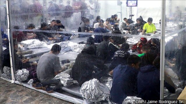 Migrant processing facilities in Donna, Texas